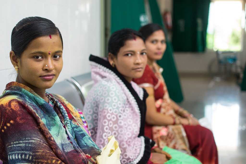 Pregnant women waiting for antenatal care